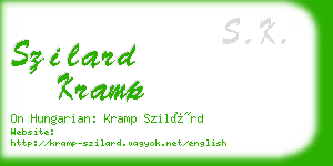 szilard kramp business card